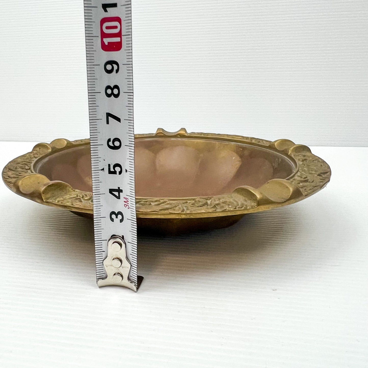 Vintage Round Brass Metal Ashtray