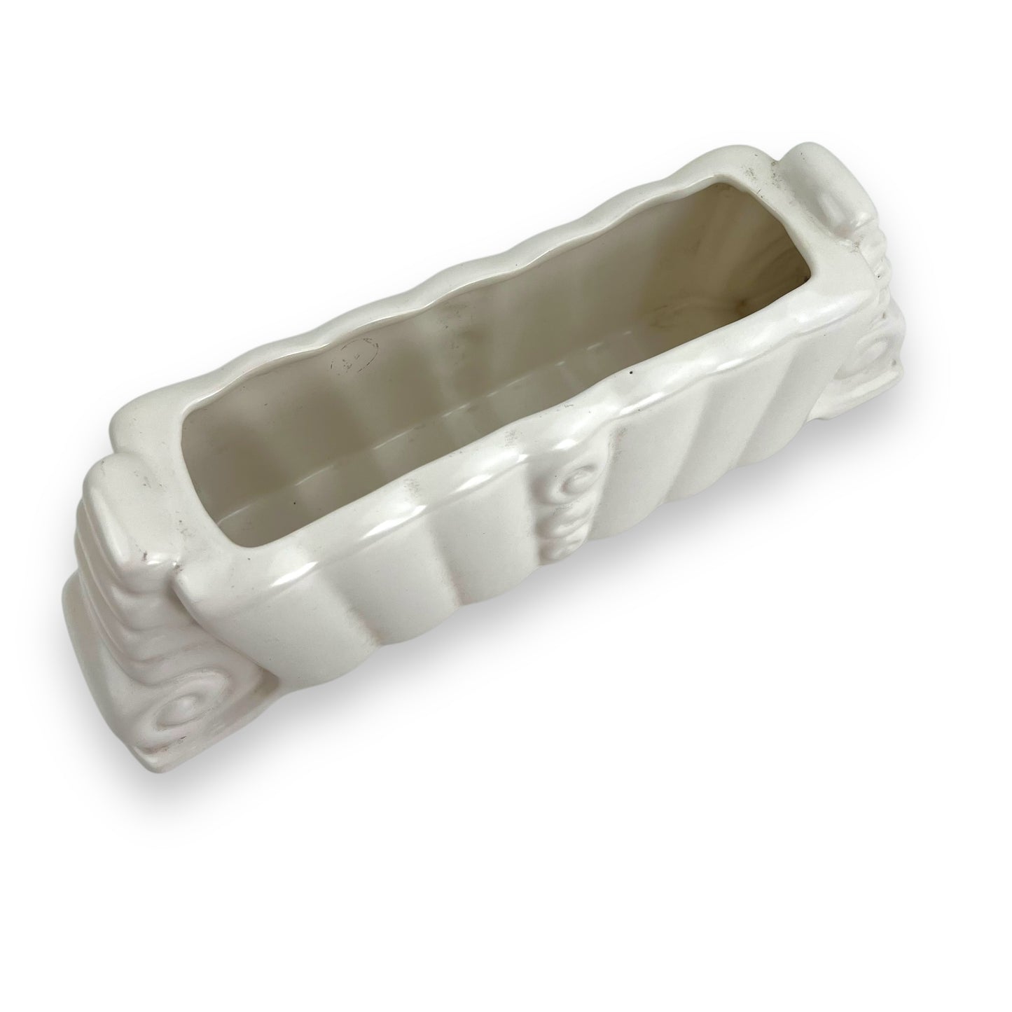 Diana Pottery Trough Vase white