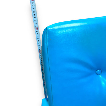 Retro Blue Vinyl Single Lounge Chair