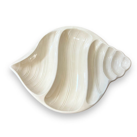 Beige Shell-Shaped Serving Platter
