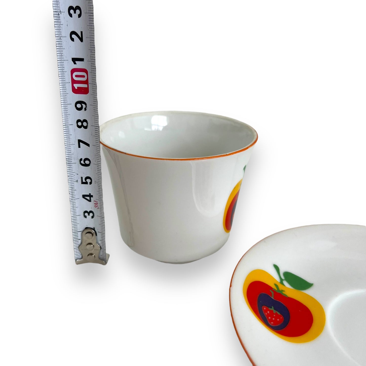 Strawberry & Apple design teacup set of 2