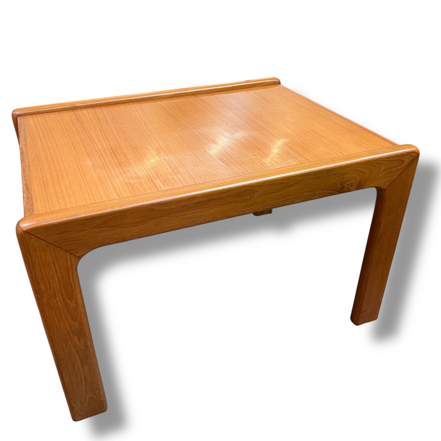Teak Side Table with Sculpted Edges