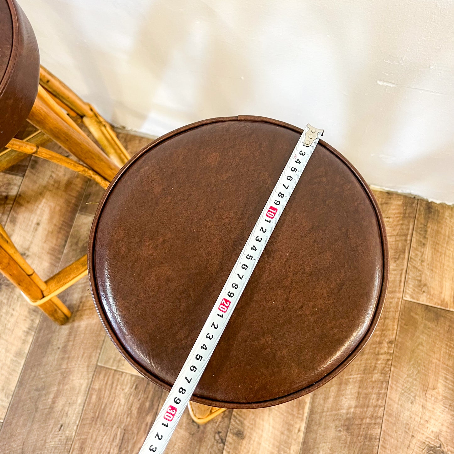Cane Barstool Brown Tops set of 2