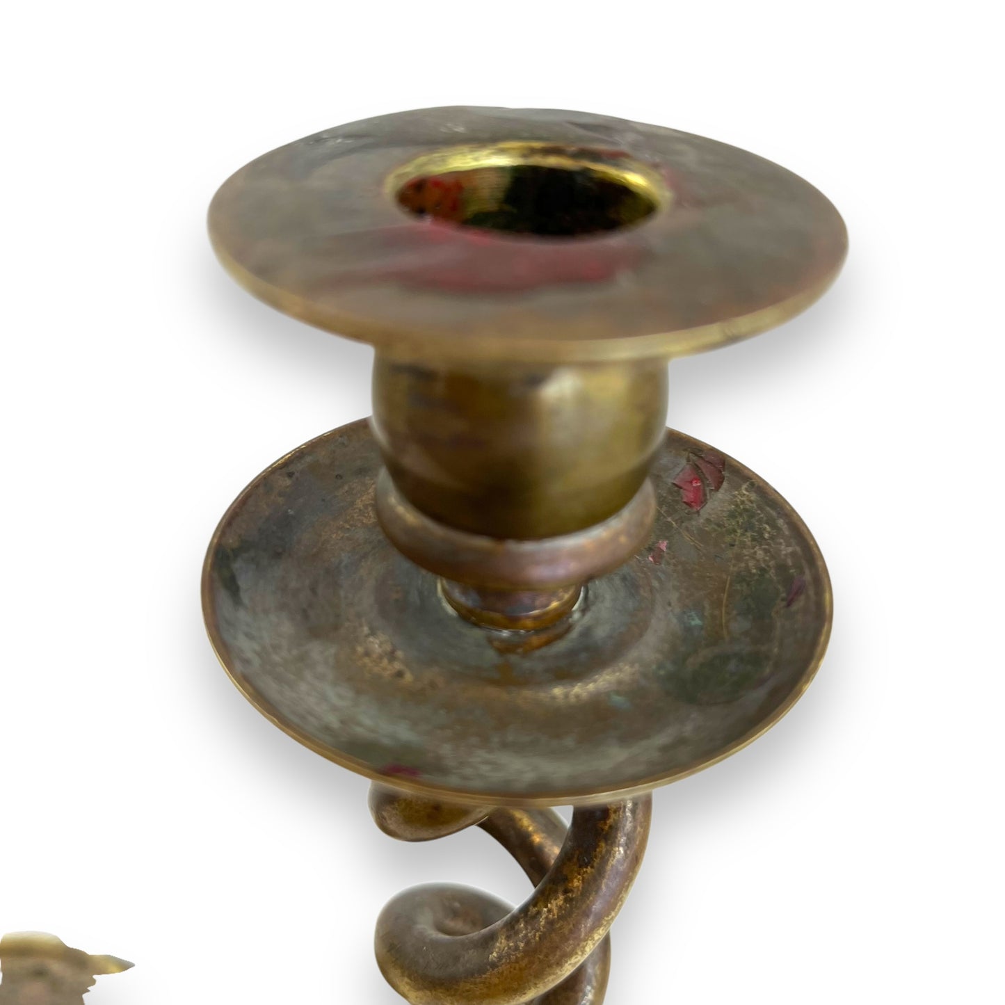 Pair of Vintage Brass Barley Twist Candlesticks