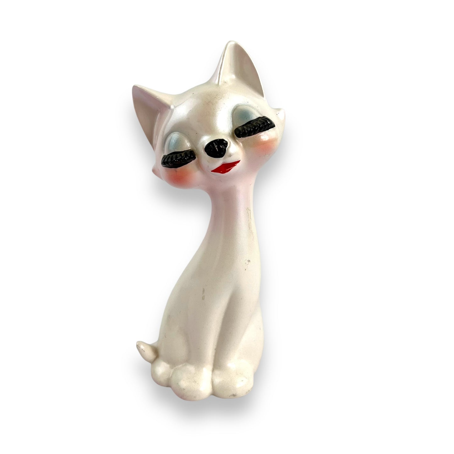 Kawaii Eyelash Kitty Cat Figurine Kitsch MCM Japan