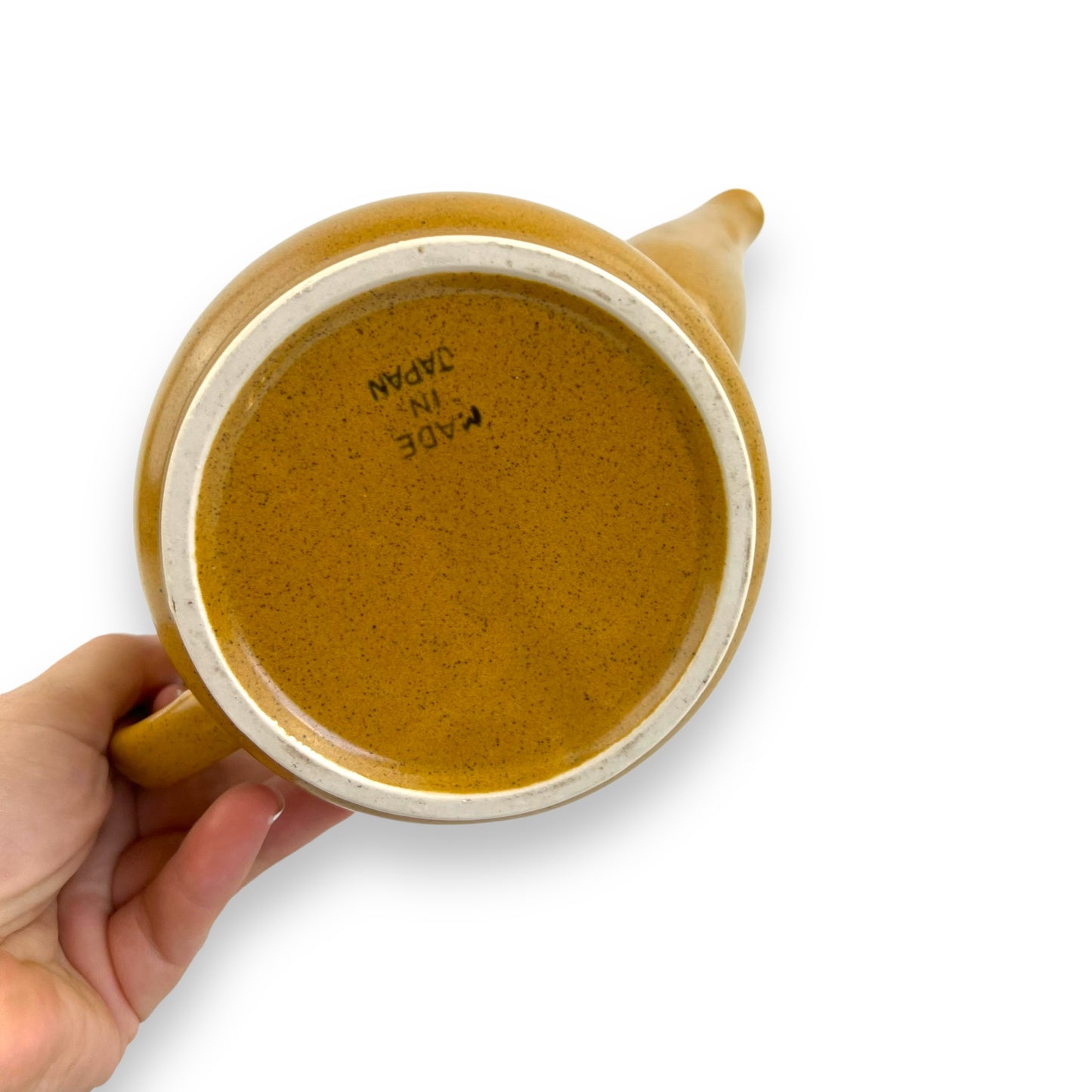 Caramel Coloured Teapot with brown lid - Made in Japan