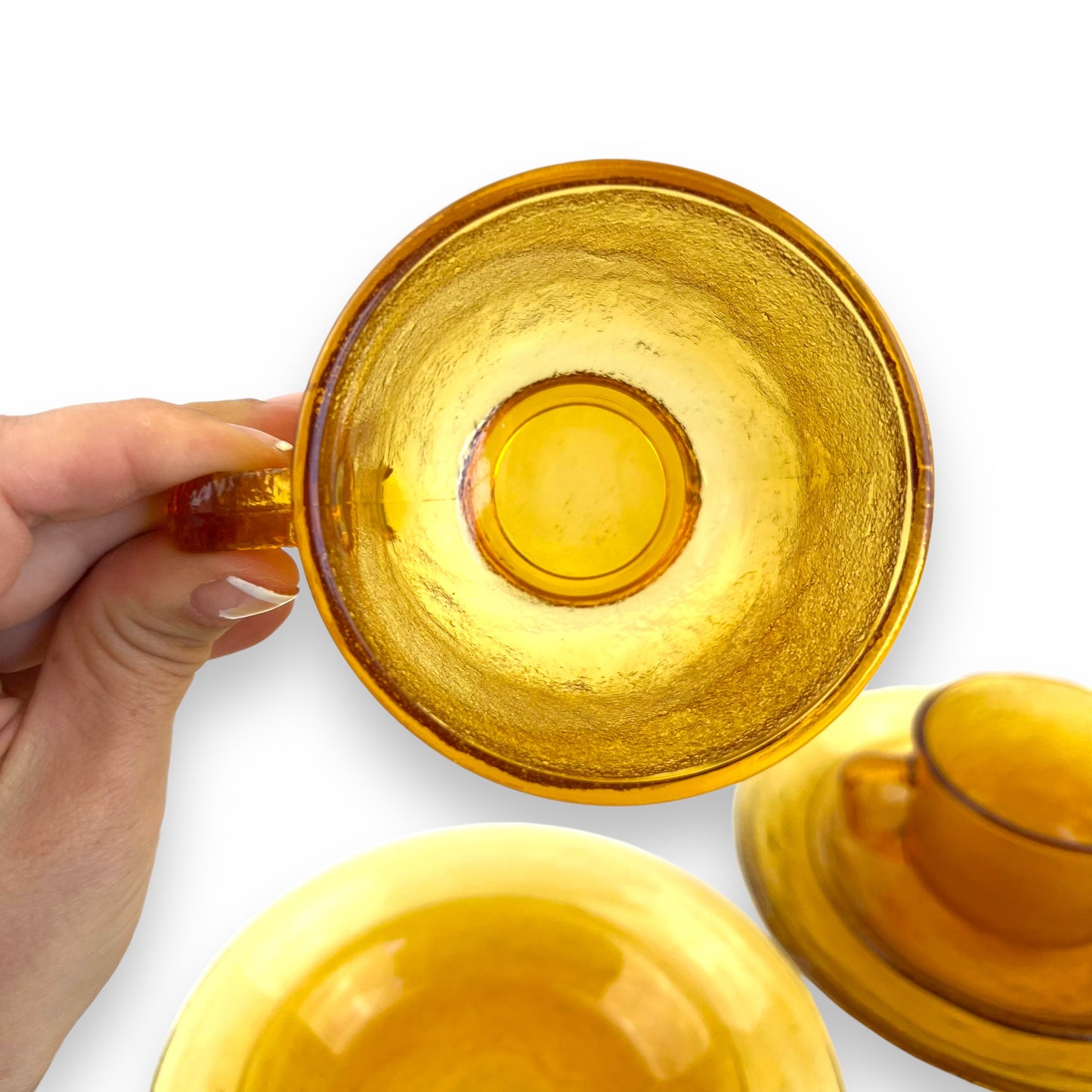 Arcoroc Sierra Amber Glass Set of 2 Trios