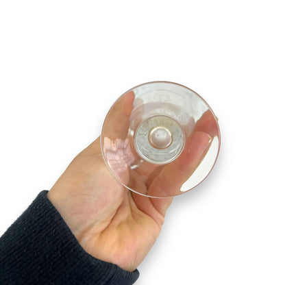 Clear glass trumpet shape vase