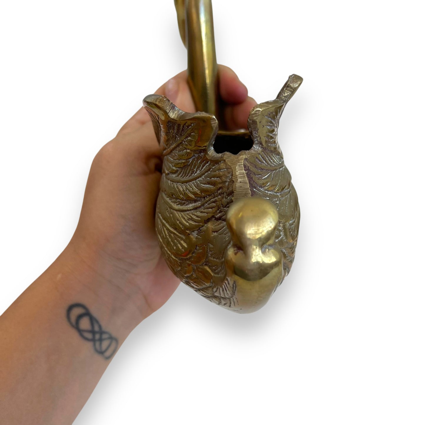 Brass Swan small planter
