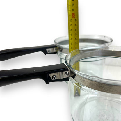 Glass Pyrex Double Boiler Pot Set