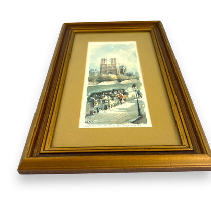 “Bouquinistes” Print by Lucien DELARUE