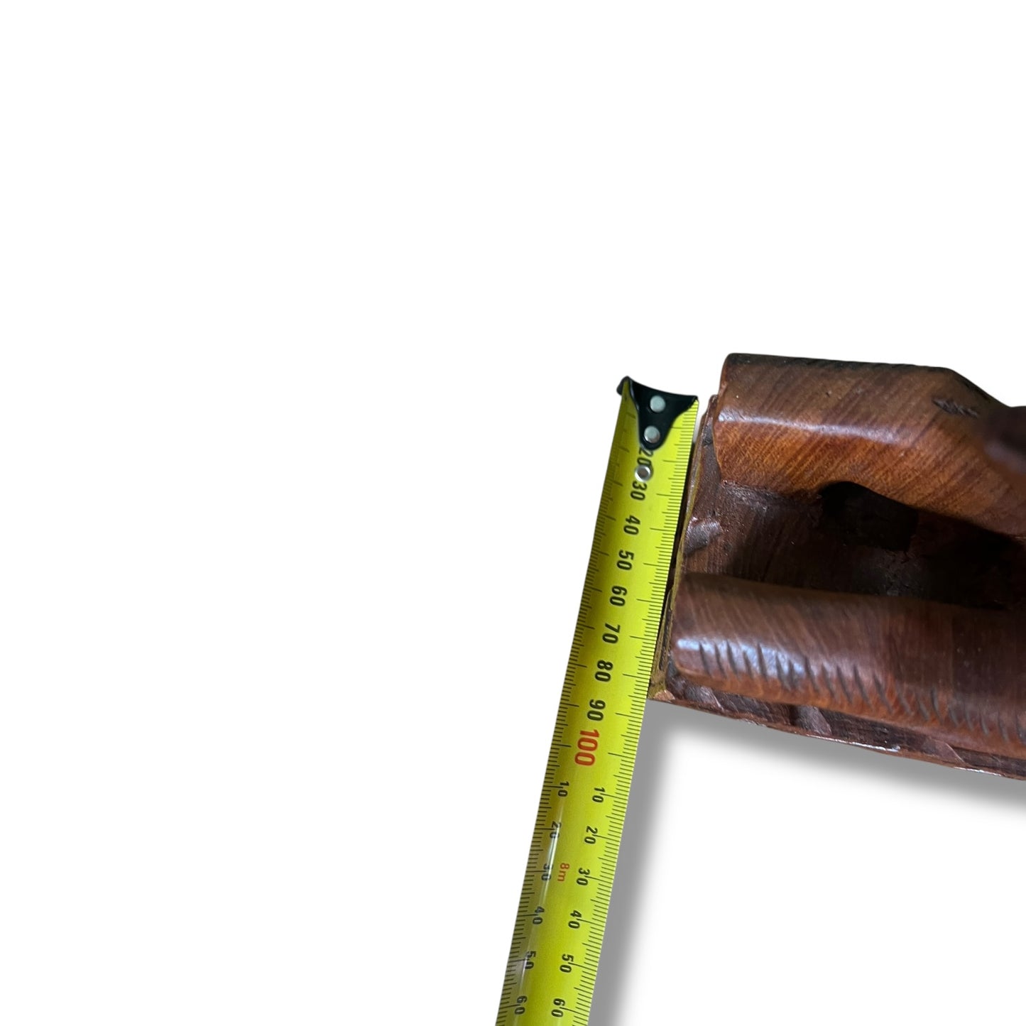 Hand-Carved Wooden Elephant Bookends — Pair