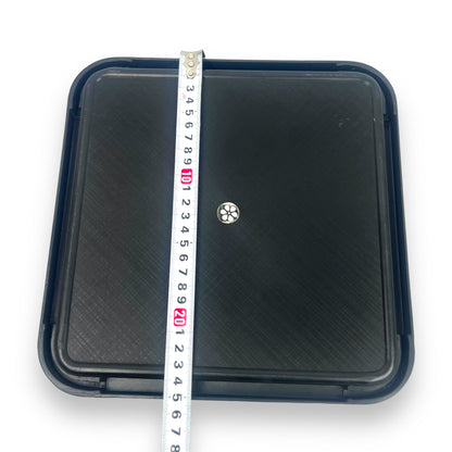 Retro Milton Black with gold decal plastic square tray