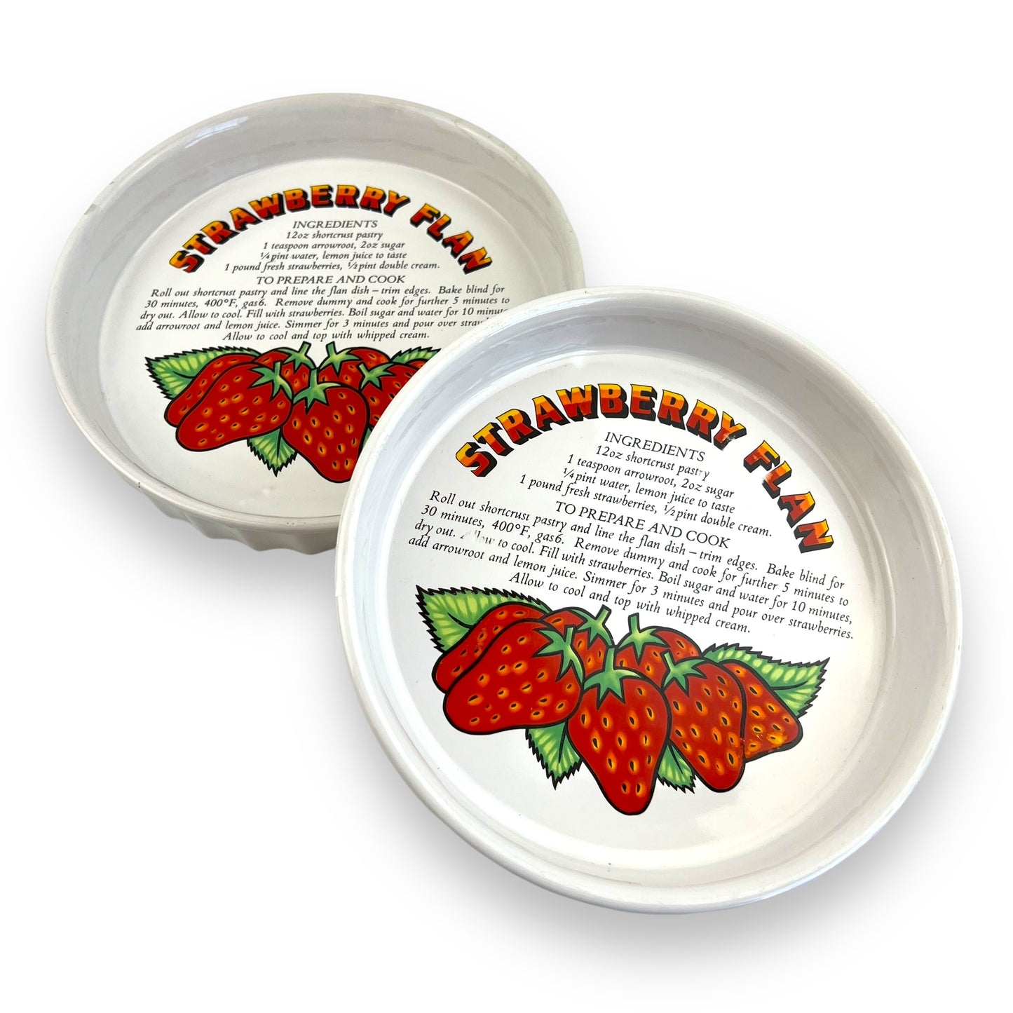 Strawberry Flan Recipe Baking Dish