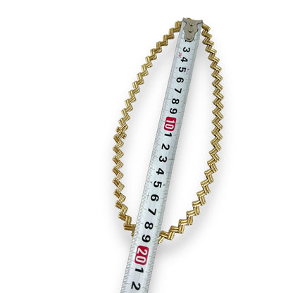 Vintage Avon Gold Tone Bar Zig Zag Chain Necklace