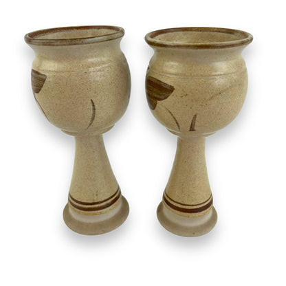 Ceramic Wine Goblet x2