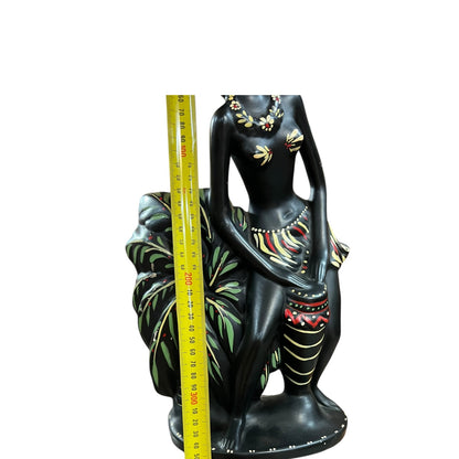 Barsony “Drumming Lady” Chalkware Lamp