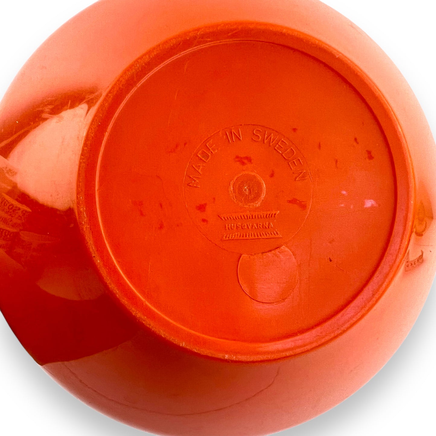 Husqvarna Orange Plastic Bowl - Made in Sweden