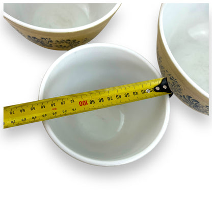 Pyrex Blue Homestead 3-Piece Mixing Bowl Set – Country Farmhouse Blue & Beige