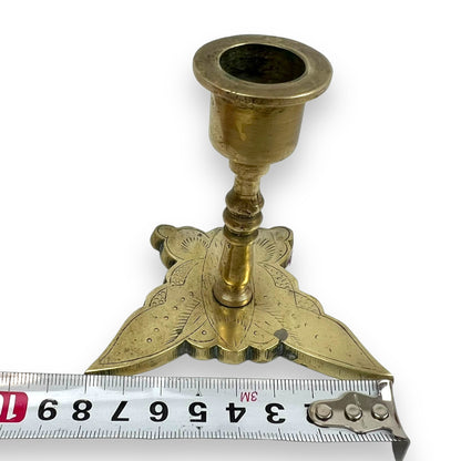 Brass Moth Candlestick Holder
