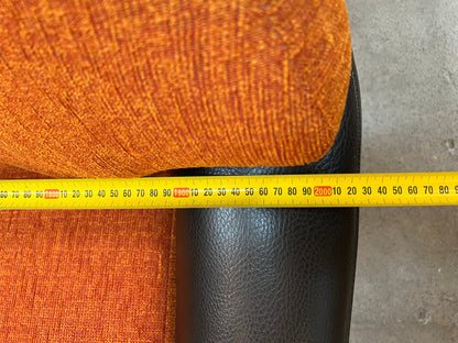 Danish Deluxe Trina 3 Seater Lounge Orange and Black