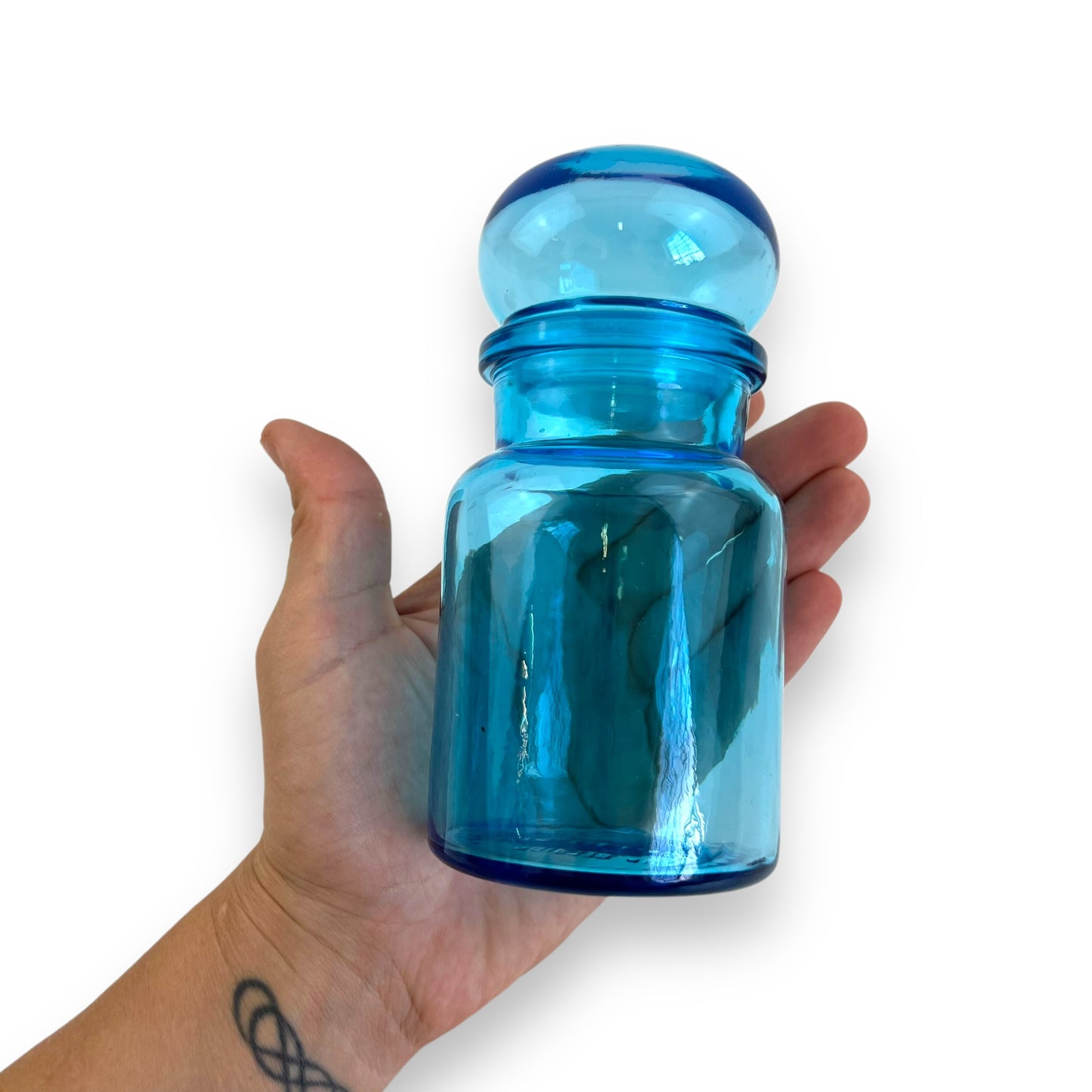 Blue Glass Apothecary Jar – Made in Belgium