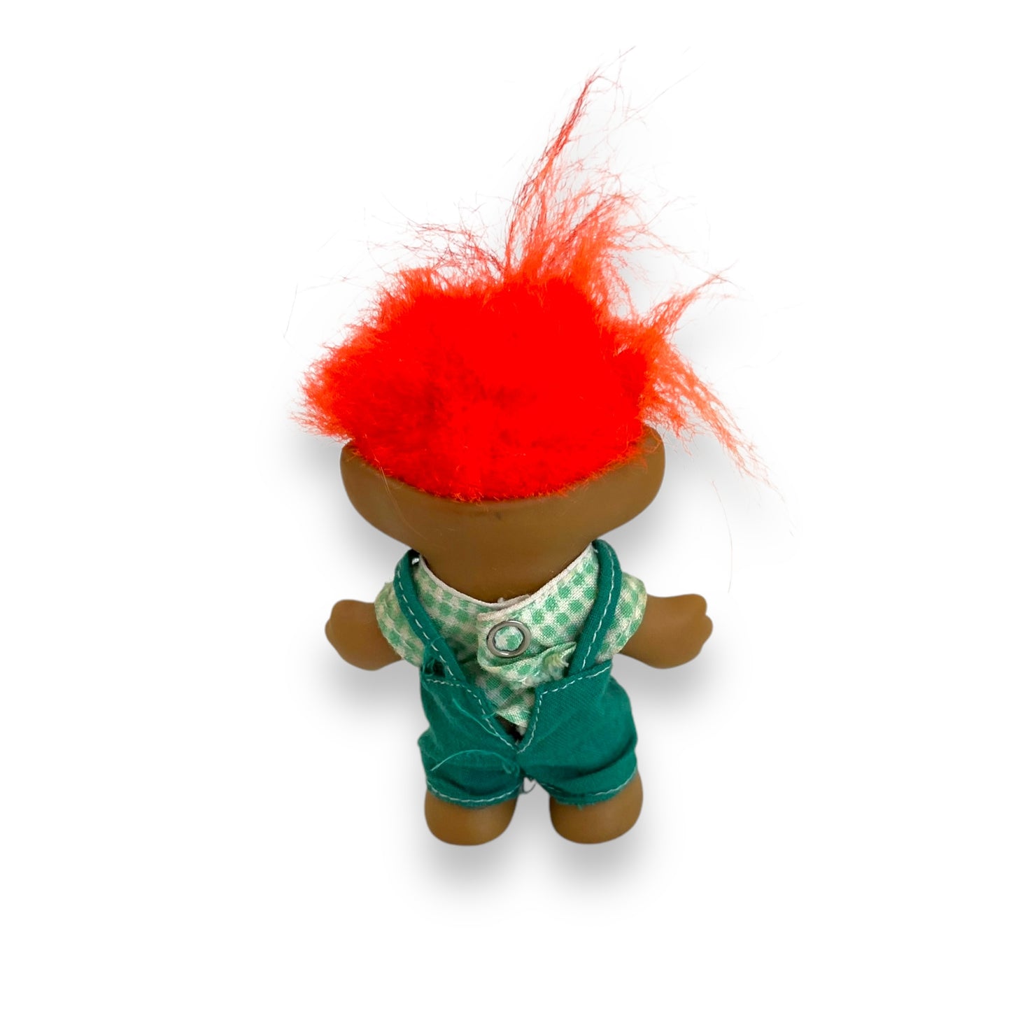 Orange Hair Green Overalls Troll Doll