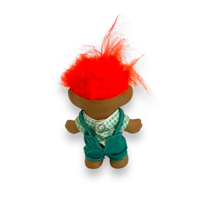 Orange Hair Green Overalls Troll Doll