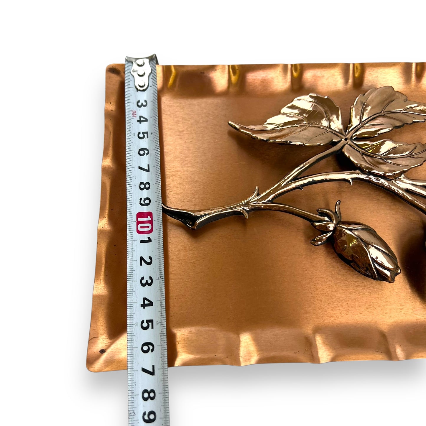 Copper rose 3D metal art