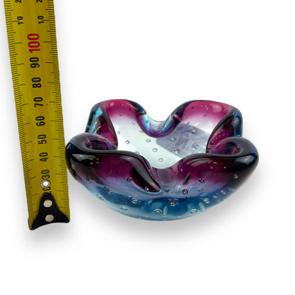 Blue & Purple Art Glass Dish