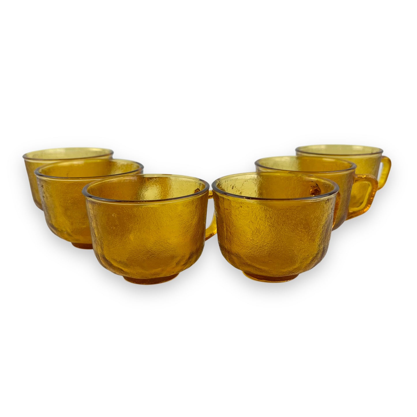 Arcoroc Sierra Amber glass cup set of 6