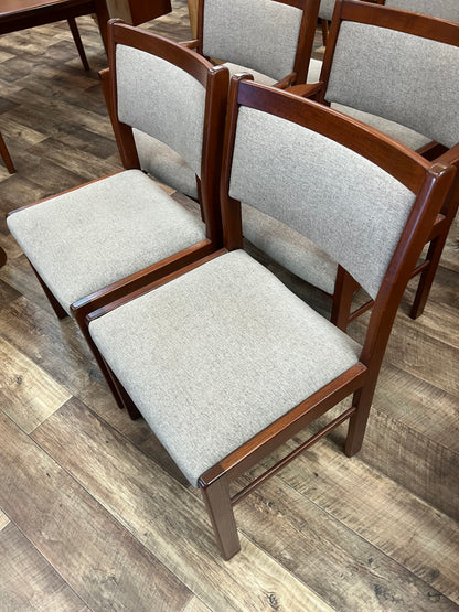 Parker Mid Century Teak Dining Chairs – Set of 6 (2 Carvers + 4 Chairs)