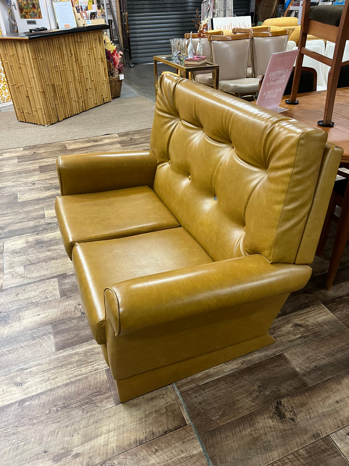 Mustard Vinyl Two-Seater Lounge