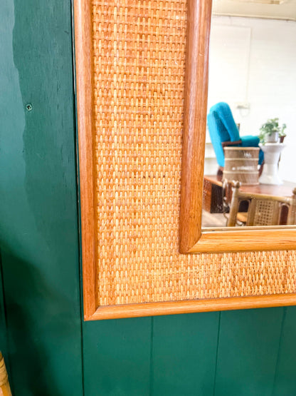 Large Cane Mirror