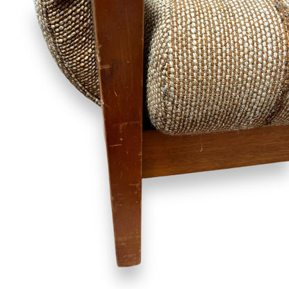 Brown Stripe wooden frame chair