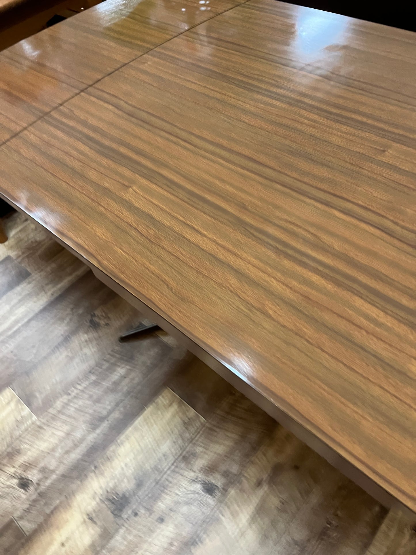 Brown laminate drop leaf Extendable dining table