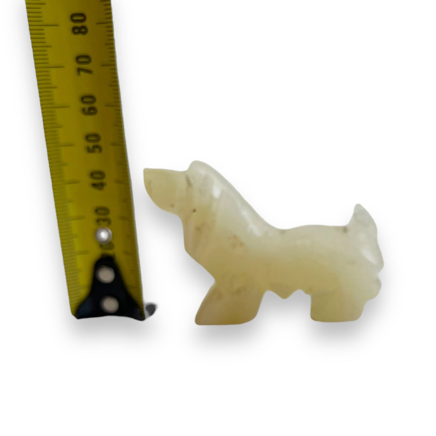 Onyx stone carved dog statue ornament