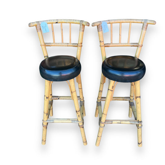 Cane & Vinyl Barstool