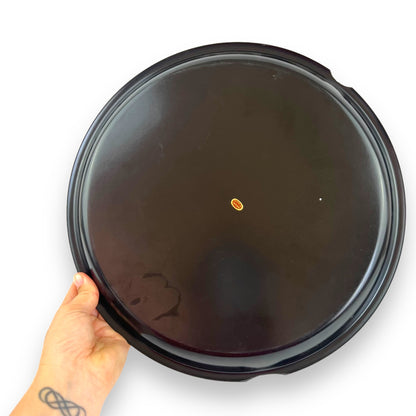 Plastic Red Flower Round Tray