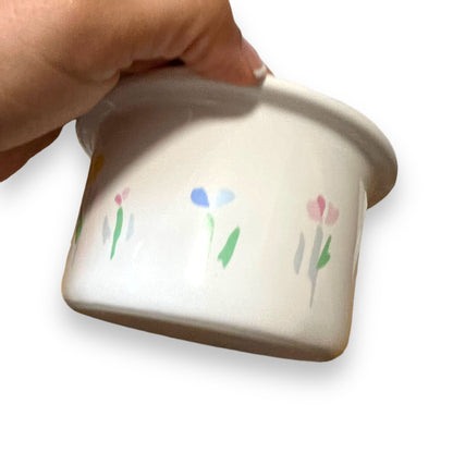 Studio Nova Chocolate Fondue Bowl – Fresh Mint Collection with Floral Design, Made in Japan