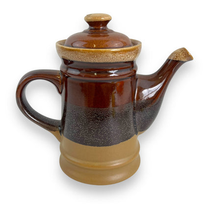 Ceramic Teapot with Brown Gradient Glaze
