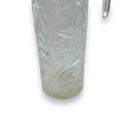 Clear Glass Jug Leaf Pattern