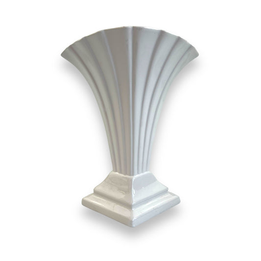 White Art Deco Vase - Made in Portugal