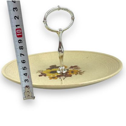 Johnson Australia Cake Plate with silver carry handle