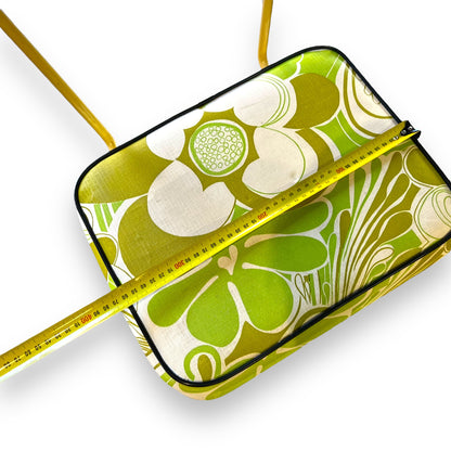 Yellow and green flower metal swirl chair