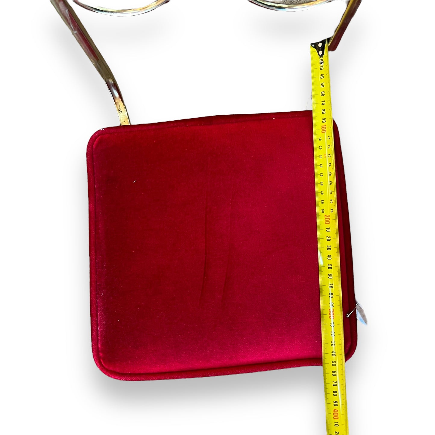 Hollywood Regency Gold & Red Velvet Chair