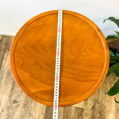 Bentwood Thonet style brown timber stool