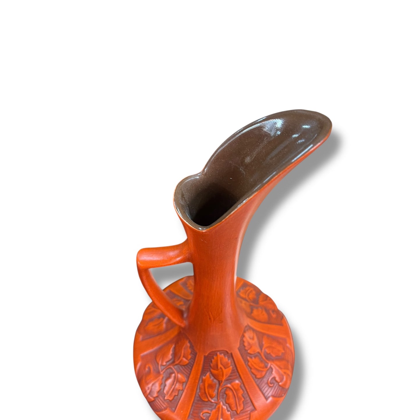 Braemore Pottery Mid-Century Orange Jug Vase — Australian Made