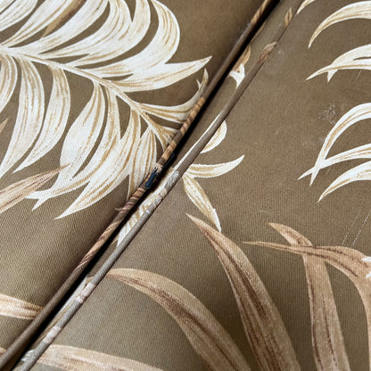 Cane Two Seater Lounge Palm Pattern Upholstery