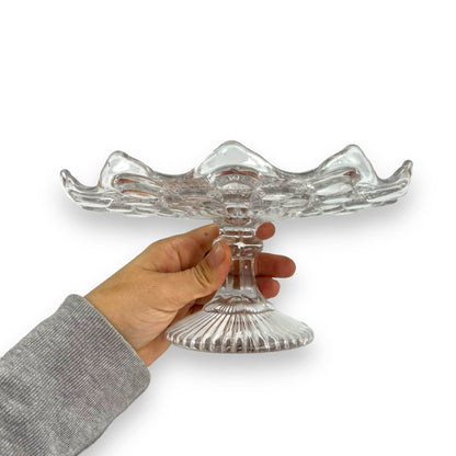 Glass Circle Pattern Cake Stand